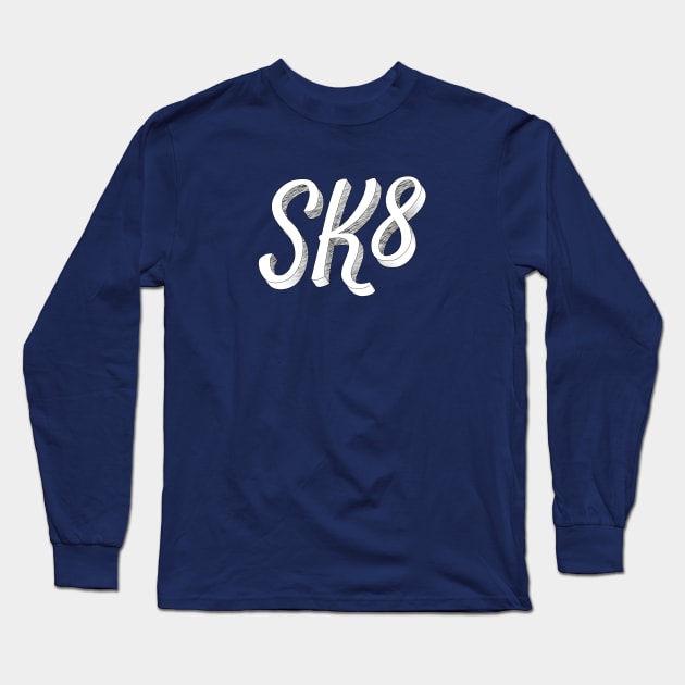 SK8 Sketch Long Sleeve T-Shirt by AKdesign